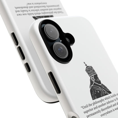 Tough Cases — 'Until the philosophy...' Quote Military Helmet Phone Case