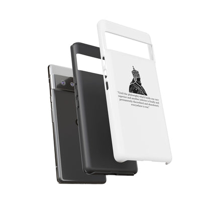 Tough Cases — 'Until the philosophy...' Quote Military Helmet Phone Case