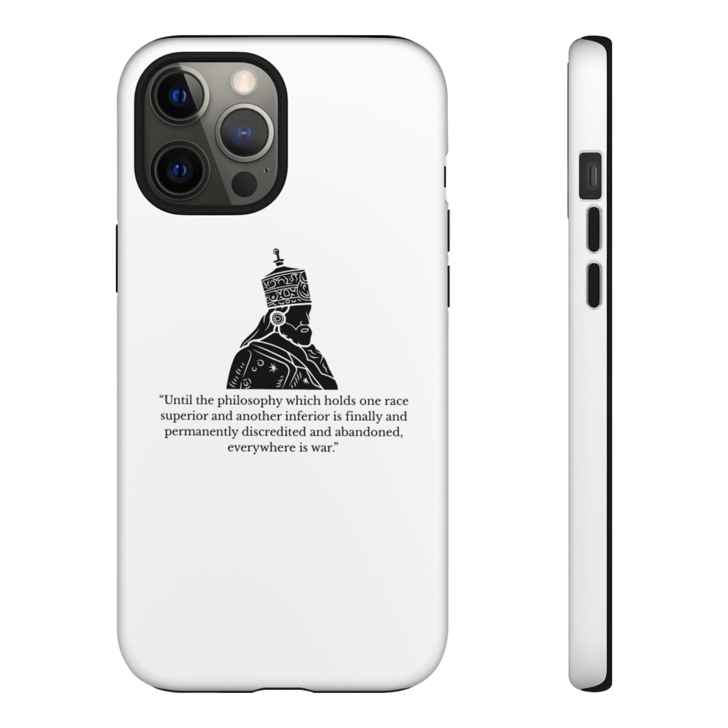 Tough Cases — 'Until the philosophy...' Quote Military Helmet Phone Case