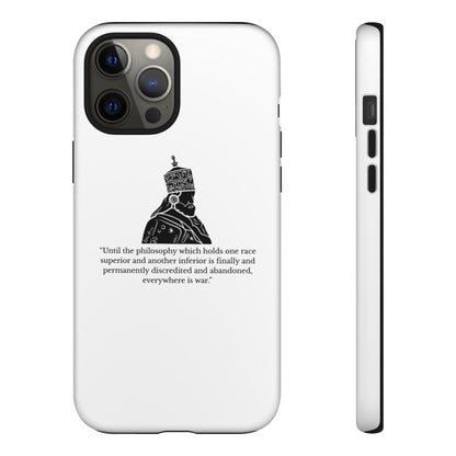 Tough Cases — 'Until the philosophy...' Quote Military Helmet Phone Case