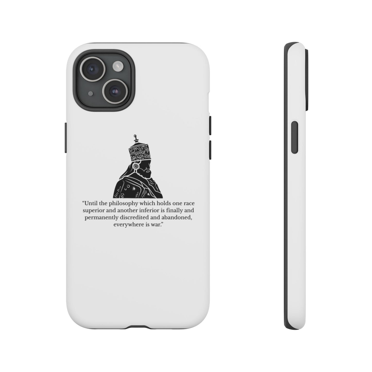 Tough Cases — 'Until the philosophy...' Quote Military Helmet Phone Case